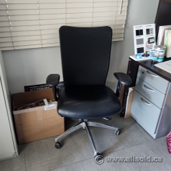 Kimball Itsa Mesh Fabric High Back Office Chair w/ Leather Seat